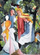 August Macke Vier Madchen Germany oil painting artist